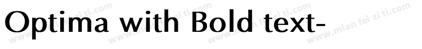 Optima with Bold text字体转换